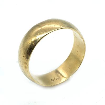 9ct Yellow Gold Wedding Ring, 3.6g