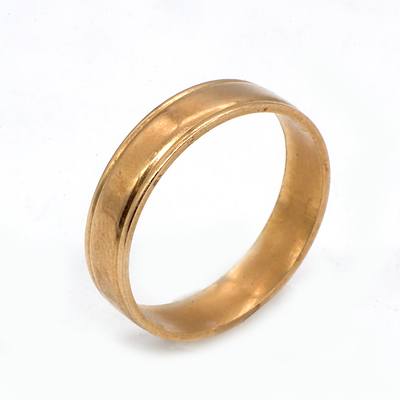 18ct Rose Gold Wedding Ring, 3.1g