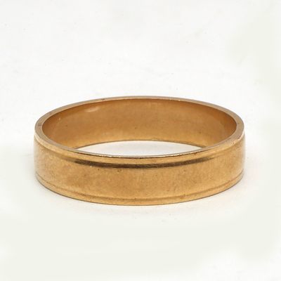 18ct Rose Gold Wedding Ring, 3.1g
