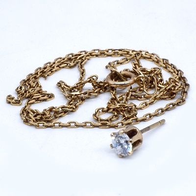 9ct Yellow Gold Chain and Earring