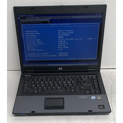 HP Compaq 6710b 15-Inch Intel Core 2 Duo (T8300) 2.40GHz CPU Laptop