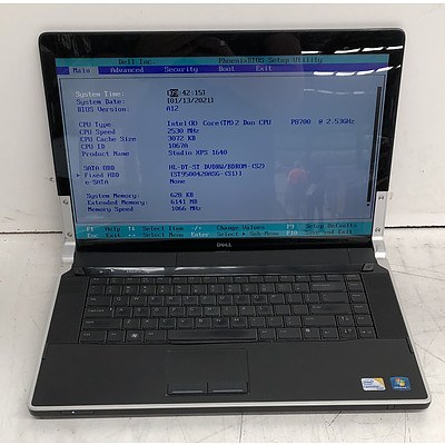 Dell Studio XPS 1640 15-Inch Intel Core 2 Duo (P8700) 2.53GHz CPU Laptop