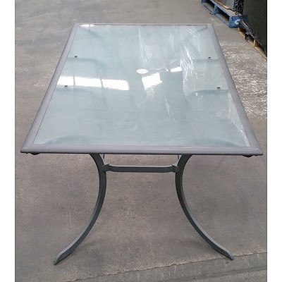 Outdoor Glass Top Table