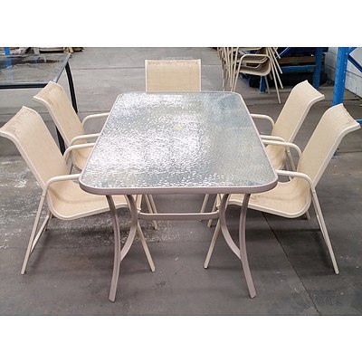 6 Piece Glass Top Dining Setting