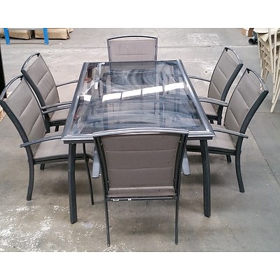 7 Piece Glass Top Dining Setting
