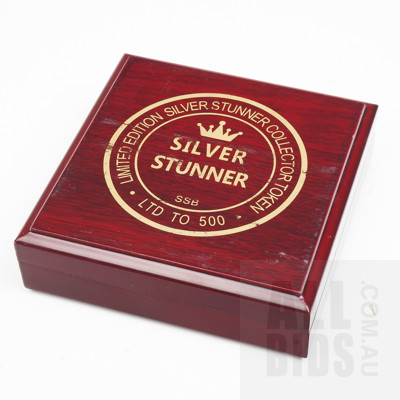Silver Stunner Limited Edition Gold and Silver Plated Torana Collector Token in Timber Display Case