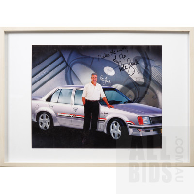 Framed Photograph of Peter Brock with Dedication and Signature
