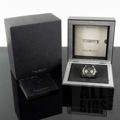 Gents Maurice Lacroix Masterpiece Le Chronographe MP7128-SS001-320 Grey Dial Wristwatch with Box, Booklet and Purchase Card