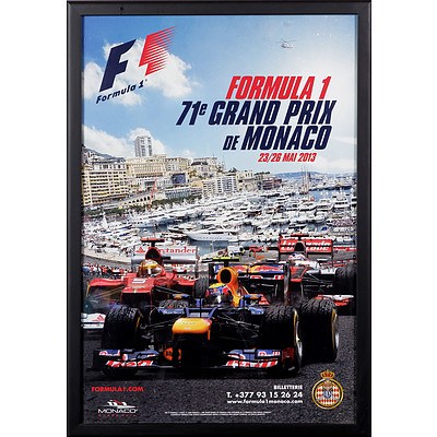 Framed 2013 Monaco Grand Prix Poster