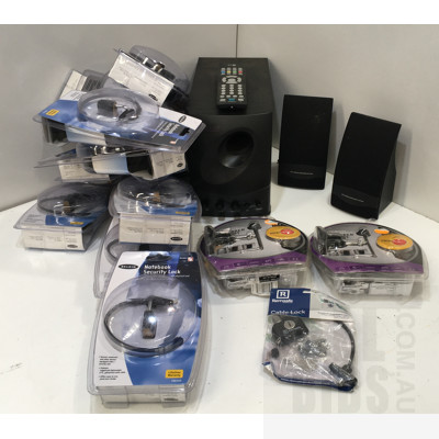 Computer Speaker System, LG Remote Control, Belkin Notebook Security Locks And Stainless Steel Speaker Mounts
