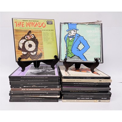 Quantity of Approximately 20 Box Sets Vinyl LP Records Including Gilbert and Sullivan the Mikado, The Sorcerer and Shakespeares King Lear and More