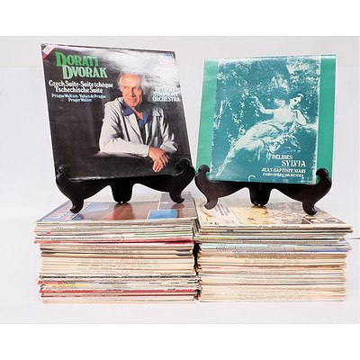 Quantity of Approximately 100 Vinyl LP Records Including Beethoven, Placido Domingo, Donizettiand More