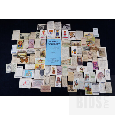 Large Collection of Mostly Antique Cigarette Cards and a Collecting Booklet