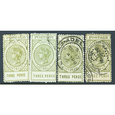 Four South Australian Three Pence, Long Toms