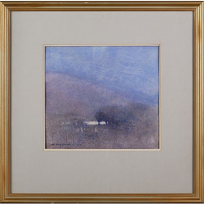 J. W. Tristram (1872-1938), Untitled (Landscape with Waterhole) 1918, Watercolour on Paper