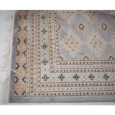 Persian Hand Knotted Wool Pile Rug with Silk Highlights