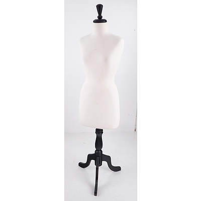 Vintage Style Display Mannequin Torso on Timber Stand