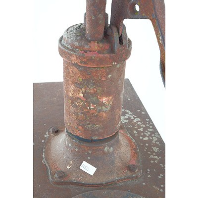 Antique Tall Boy Oil Tank with Hand Operated Pump