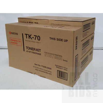 Kyocera TK-70 Toner Cartridges - Lot of Four
