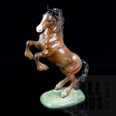 Beswick Porcelain Rearing Horse Statue