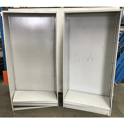 Metal Storage Shelves -Lot Of Two