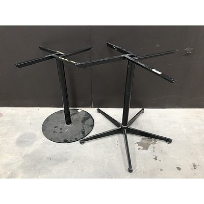 Black Table Bases -Lot Of Two