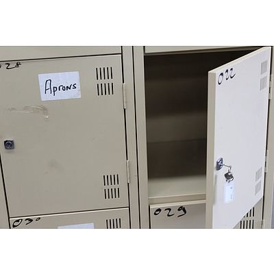 Bay of Eight Personal Lockers