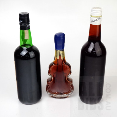 Malmsey Madeira Wine 750ml, Mildara Oloroso Sherry 750ml and Liqueur Muscat 200ml in Cello Bottle (3)