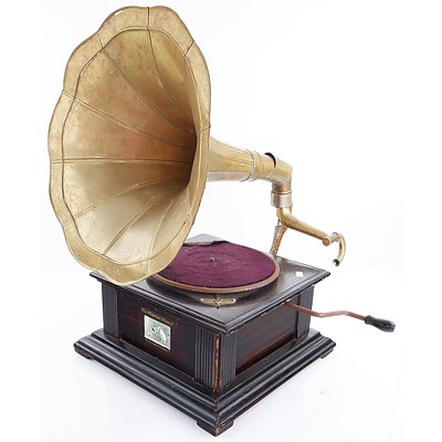 Vintage His Master's Voice Gramophone with Horn