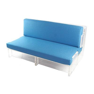 Brutalist Acrylic Two Seater Lounge, Circa 1970s
