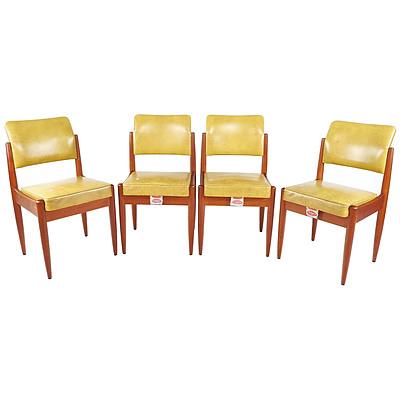 Set of Four Chiswell Teak and Vinyl Upholstered Dining Chairs, Circa 1960s