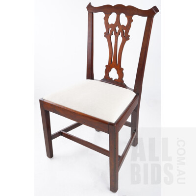 Victorian Mahogany Chippendale Style Dining Chair, Circa 1880