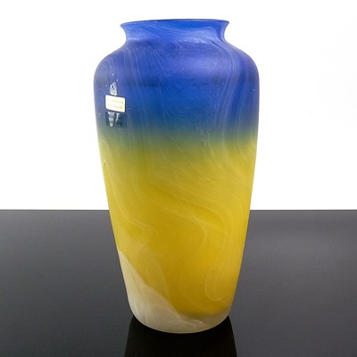 German Hand Blown Art Glass Vase