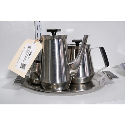 Retro Wiltshire Stainless Steel five Piece Tea and Coffee Set