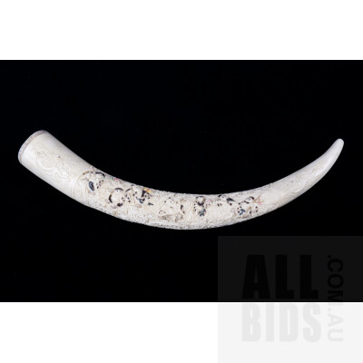 Large Asian Cast Resin Horn