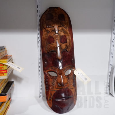 Hand Carved Pacific Island Wooden Mask