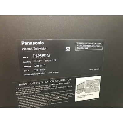 Panasonic Viera 58 Inch Plasma TV