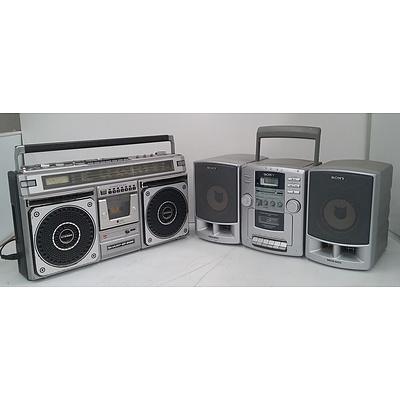 2  Portable Radio Cassette/CD Systems