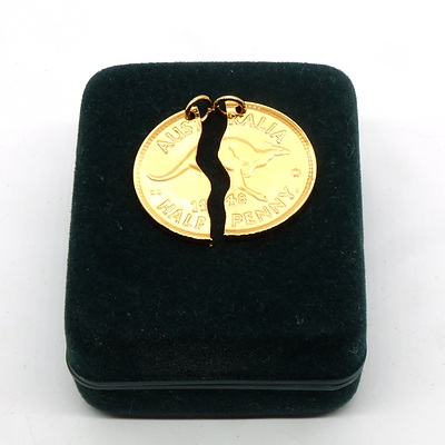 Gold Plated Souvenir Coins Pendants