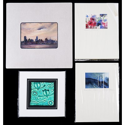 Four Unframed Watercolour Paintings Including Susan Urbanc (4)