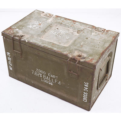 Vintage Metal Ammunition Crate