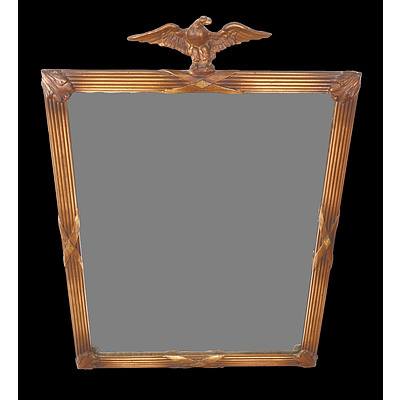 Antique Style Gilt Wall Mirror with Eagle Motif