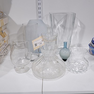 Assorted Vintage Glass Vases including Sea of Sweden