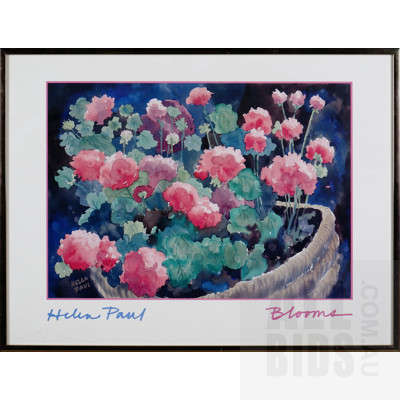 A Framed Helen Paul Reproduction Print, Blooms, 50 x 66 cm