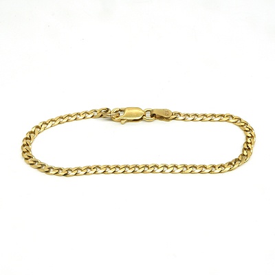 9ct Yellow Gold Curb Link Bracelet, 2.4g