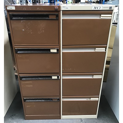Namco Four Drawer Filing Cabinets -Lot Of Two