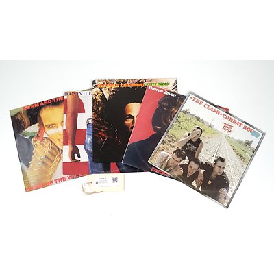 Quantity of Approximately Five Vinyl LP Records Including The Clash, Bob Marley, Bruce Springsteen and More