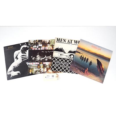 Quantity of Approximately Four Vinyl LP Records Including INXS, Hunters and Collectors, Australian Crawl and Men at Work