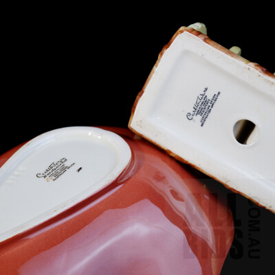 3pc Vintage Australian Designed Hand Painted Carlton Ware Including Foxglove Toast Rack and Jug