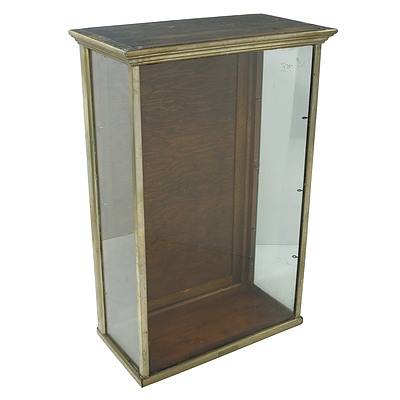 Antique Counter Top Display cabinet with Metal Frame and Glass Front & Sides - Labelled Childs 117 Regent St Sydney